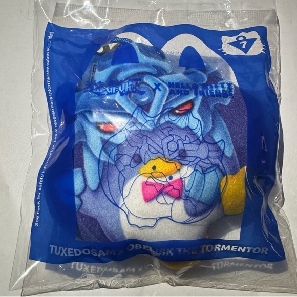 Sanrio Yu-Gi-Oh x Hello Kitty McDonalds Happy Meal 3” Plush #7 TuxedoSam Obelisk - Picture 2 of 8